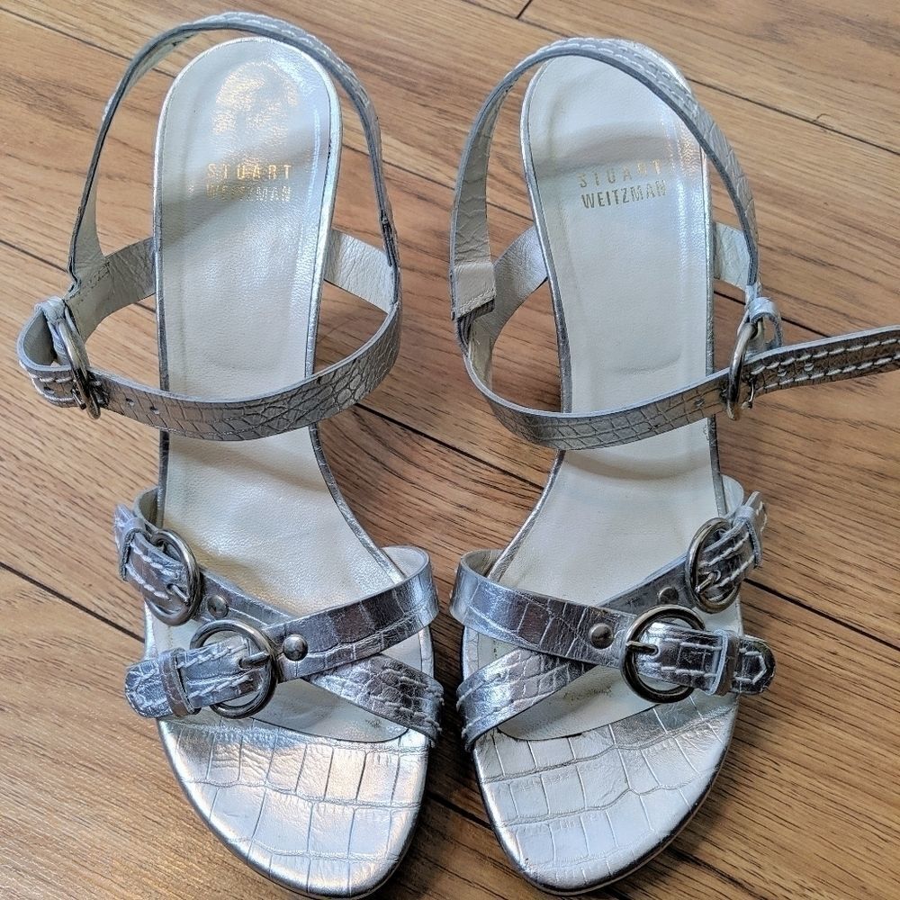 stuart Weitzman - silver shoes